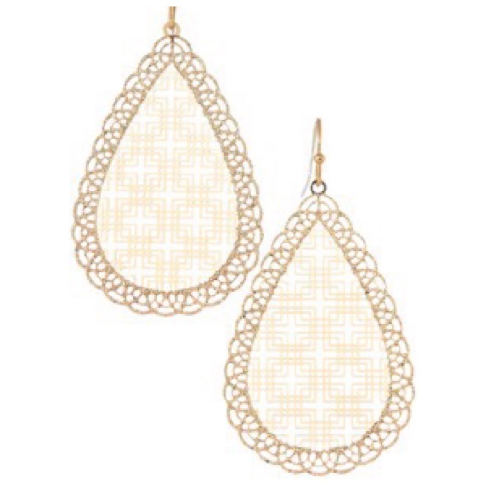 Scalloped Teardrop Earrings